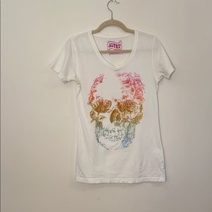 Floral Skull Rainbow Tshirt
